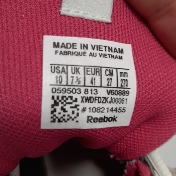 Reebok SmoothFlex Flyer Size 10 Gray and Pink Running Athletic Sneakers Shoes - Picture 4 of 10